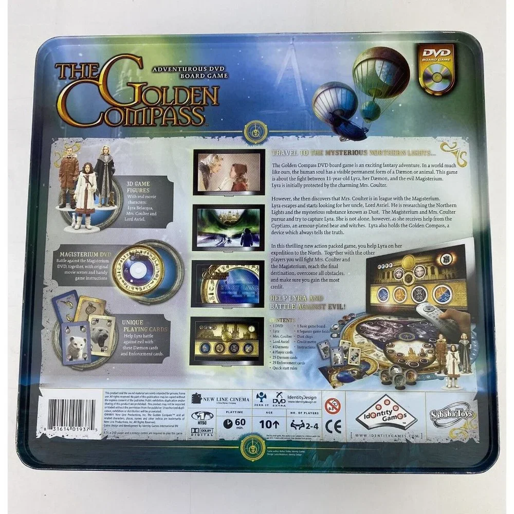 The Golden Compass the‎ Game Board Dvd Metal Tin Complete